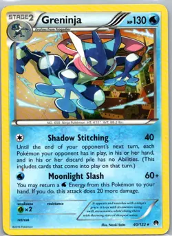 Pokemon TCG Greninja 40/122 BREAKpoint LP - Image 1