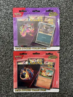 2 x Pokemon TCG Ascended Heroes Tech Sticker Collection | Gastly & Charmander - Image 1