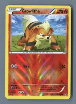 Growlithe 10/122 Common BREAKpoint Pokemon Reverse Holo Lightly Played - Image 1