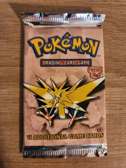 Pokemon Fossil 1st Edition Heavy Booster Pack 21g Zapdos Wizards of the Coast - Image 2