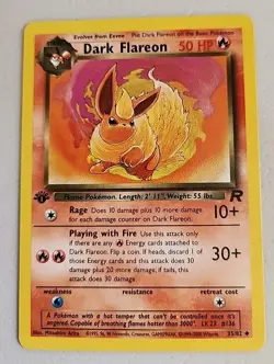 Dark Flareon 35/82 Team Rocket 1st Edition NM Near Mint Pokemon - Image 1