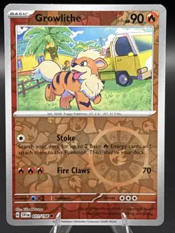 Pokemon TCG - Growlithe - 031/198 - Scarlet & Violet Base Set - Reverse Holo - Image 1