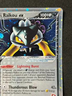 Rocket's Raikou ex 108/107 Pokemon Ex Deoxys -Holo w. Swirls🌀Secret Rare-NP/NM+ - Image 4