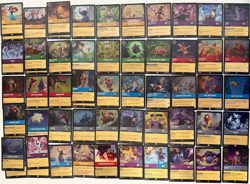 Disney Lorcana 125+ Cold Foil Lot - C/UC - First Chapter, Floodborn, Inklands+ - Image 1