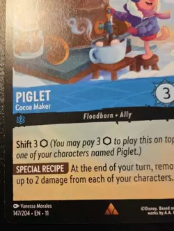 Piglet - Cocoa Maker 147/204 Rare Winterspell Disney Lorcana TCG - Image 4
