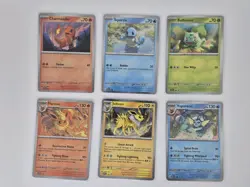 Pokemon Cosmos Holo Promo Lot (6) - Kanto Starters & Eeveelutions SVP - Image 1