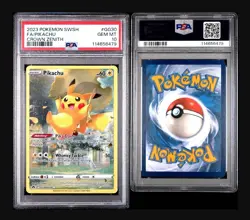 2023 POKEMON CROWN ZENITH FULL ART PIKACHU GG30/GG70 PSA 10 GEM MINT - Image 1