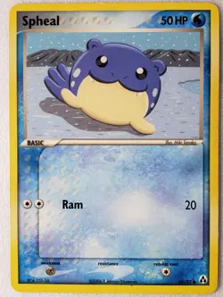 Spheal 65/92 LP - EX Legend Maker Pokemon Card - Miki Tanaka Art - Image 1