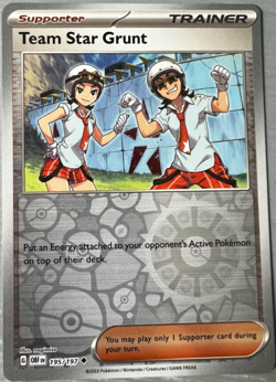 Team Star Grunt 195/197 Reverse Holo - Obsidian Flames Pokemon TCG NM - Image 1