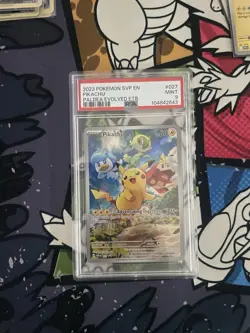 Pikachu #027 Paldea Evolved Etb PSA 9 2023 Pokemon SVP EN-SV Black Star Promo - Image 1