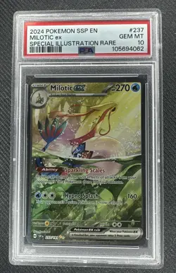 Pokemon TCG Surging Sparks Milotic EX 237/191 Special Illustrator Rare PSA 10 - Image 1