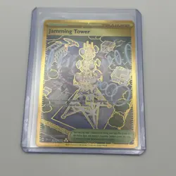 Jamming Tower Gold Pokemon Card Destined Rivals Set Hyper Rare 243/182 NM/M - Image 1