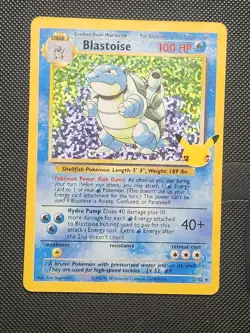 Pokemon Blastoise Celebrations Classic Collection Holo Card 2/102 - Image 1