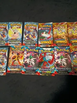 Lot of (20) Pokemon Booster Pack Packs TGC Scarlett & Violet Journey Surging - Image 3