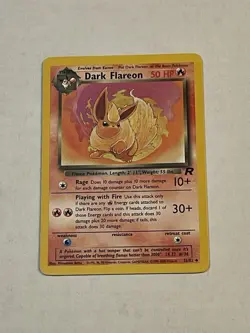 VTG Pokemon TCG Dark Flareon 35/82 Team Rocket Unlimited Uncommon Non-Holo WOTC - Image 3