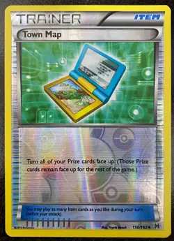 Town Map 150/162 XY BREAKthrough Set | Reverse Holo | LP | Pokemon TCG Card - Image 1