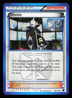 Ghetsis 101/116 Holo Rare Plasma Freeze Pokemon Card - Image 1