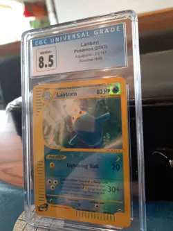 Lanturn Aquapolis Reverse Holo Cgc 8.5 NM/MINT+ Card 20/147 2003 Pokemon psa Car - Image 3