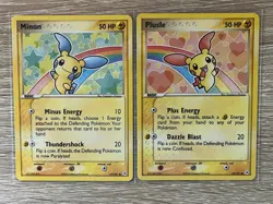 Plusle and Minun Hidden Legends 67/101 69/101 Pokemon Card Connected Art LP/NM - Image 1
