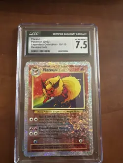 2002 Pokemon Flareon #10/110 Legendary Collection Reverse Holo CGC 7.5 - Image 1