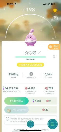 HAPPINY SHINY FLOWER COSTUME POKEMON GO RARE COSTUMES EGGS HATCHED - Image 1