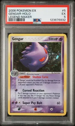 Pokemon Gengar EX Legend Maker Holo Card 5/92 MP/C - Image 1