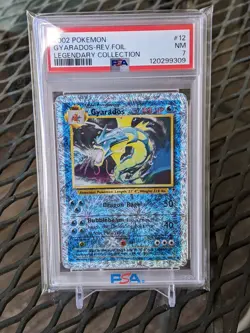 Legendary Collection Reverse Holo Pokemon Gyarados #12/110 PSA 7 NM - Image 1