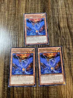 3 x Yu-Gi-Oh Card - SHSP-EN081 - BUJINGI RAVEN (rare) - NM/M - Image 1