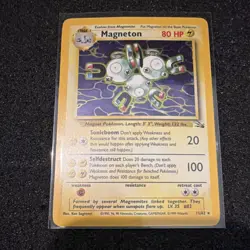 Pokemon Magneton 11/62 Fossil Holo Rare Stage 1 80HP - Image 1