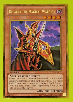 Yu-Gi-Oh Breaker the Magical Warrior 1st Edition Gold Rare PGLD-EN052 Nm - Image 1