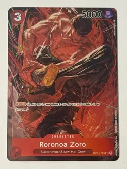 One Piece: Roronoa Zoro (Parallel) OP01-025 SR -Romance Dawn English Card Foil - Image 1