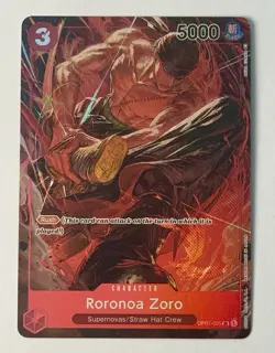 One Piece Roronoa Zoro *PRE-ERRATA* Parallel - Romance Dawn OP01-025 Holo Wheel - Image 1
