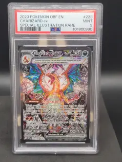 2023 Pokemon OBF en Obsidian Charizard EX Special Illustration Rare #223 PSA 9 - Image 1