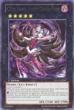 Yu-Gi-Oh Card - LTGY-EN047 - CXYZ DARK FAIRY CHEER GIRL (rare) - NM/Mint - Image 1