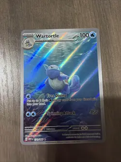 Pokemon TCG Wartortle 171/165 Scarlet & Violet 151 Holo Illustration Rare Card - Image 1