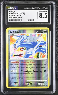 CGC 8.5 Dialga 2009 Platinum 5/127 Reverse Holo Pokemon Card - Image 1
