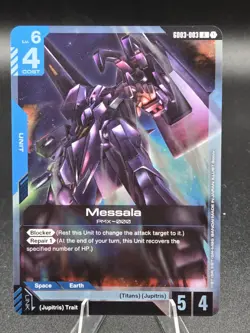 Messala GD03-003 R Steel Requiem Gundam Card Game English Unit - Image 1