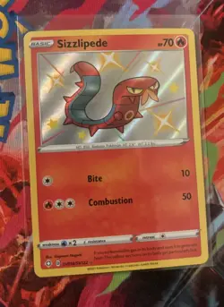 Pokemon Sizzlipede SV018/SV122 Shiny Holo Rare Shining Fates: Shiny Vault Card - Image 1