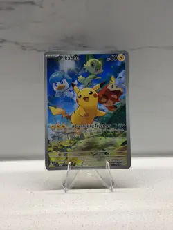 Pikachu SVP027 Black Star Promo Scarlet & Violet Holo Pokemon Card - Image 1