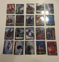 Set Of 20 All Holo Godzilla The Game Cards - Image 1