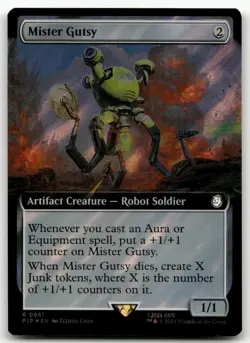 Mister Gutsy (Extended Art) (Surge Foil) #961 (NM) Fallout PIP Magic MTG - Image 1