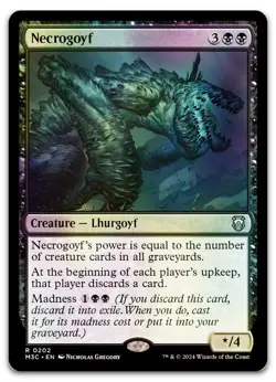 Necrogoyf (Ripple Foil) #202 (NM) Modern Horizons 3 M3C Magic MTG - Image 1