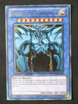 Obelisk the Tormentor YGLD Ultra Rare - limited ed Yugioh Card #M - Image 1