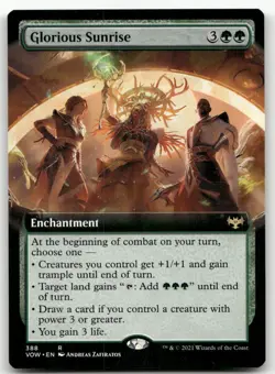 Glorious Sunrise (Extended Art) #388 (NM) Crimson Vow VOW Magic MTG - Image 1