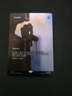Ponder Showcase Mythic, Magic The Gathering Marvel Spiderman #013, MTG FOIL - Image 1