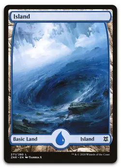 Island (271) - Full Art #271 (NM) Zendikar Rising ZNR Magic MTG - Image 1