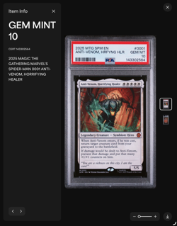 🔥2025 MTG Marvel’s Spider-Man #0001 Anti-Venom horrifying healer psa 10 - Image 4