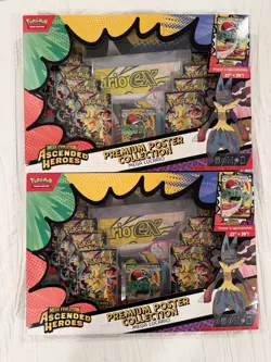 Lot of 2 Pokemon Ascended Heroes Premium Poster Collection Set Lucario - Image 1