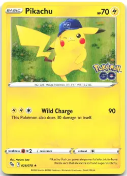 Pikachu 028/078 Holo Rare Pokemon GO Pokemon Holo Near Mint - Image 1