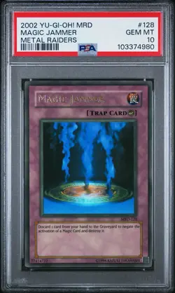 2002 Yu-Gi-Oh! Magic Jammer Metal Raiders MRD Unlimited Ultra Rare PSA 10 FADED - Image 1